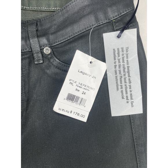 Rich & Skinny Jeans Womens 24 NEW Forest Leather Coated Skinny Pants MSRP $176 - Picture 4 of 9